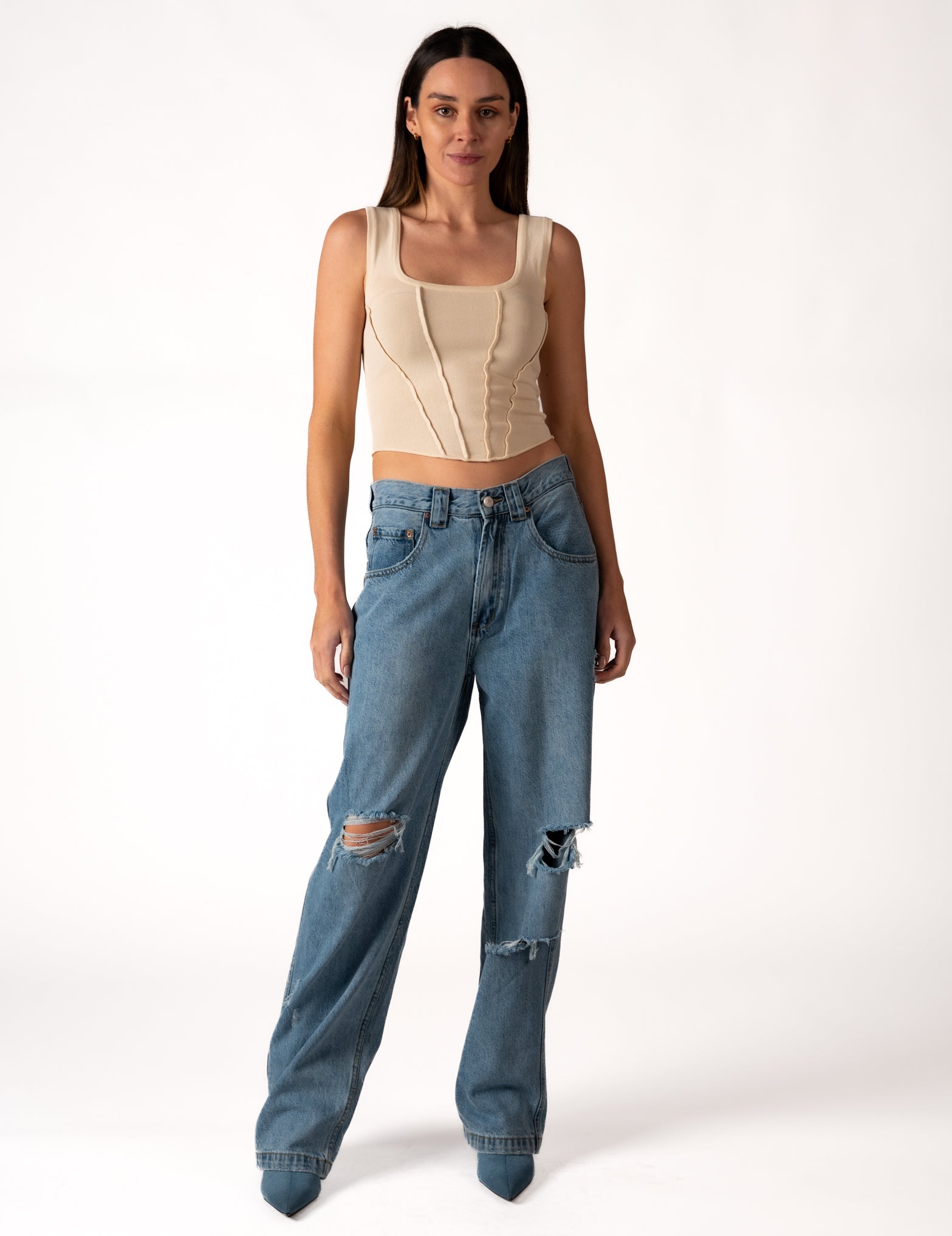 ZARA】Z1975 ハイライズ BOOT-CUT デニムパンツ 6164/096/427