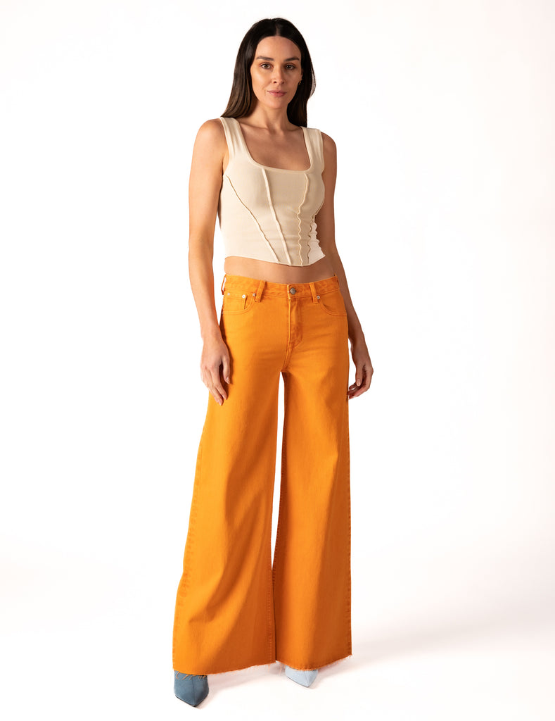 Super Sweeper Jean - Tangerine - Ziggy Denim