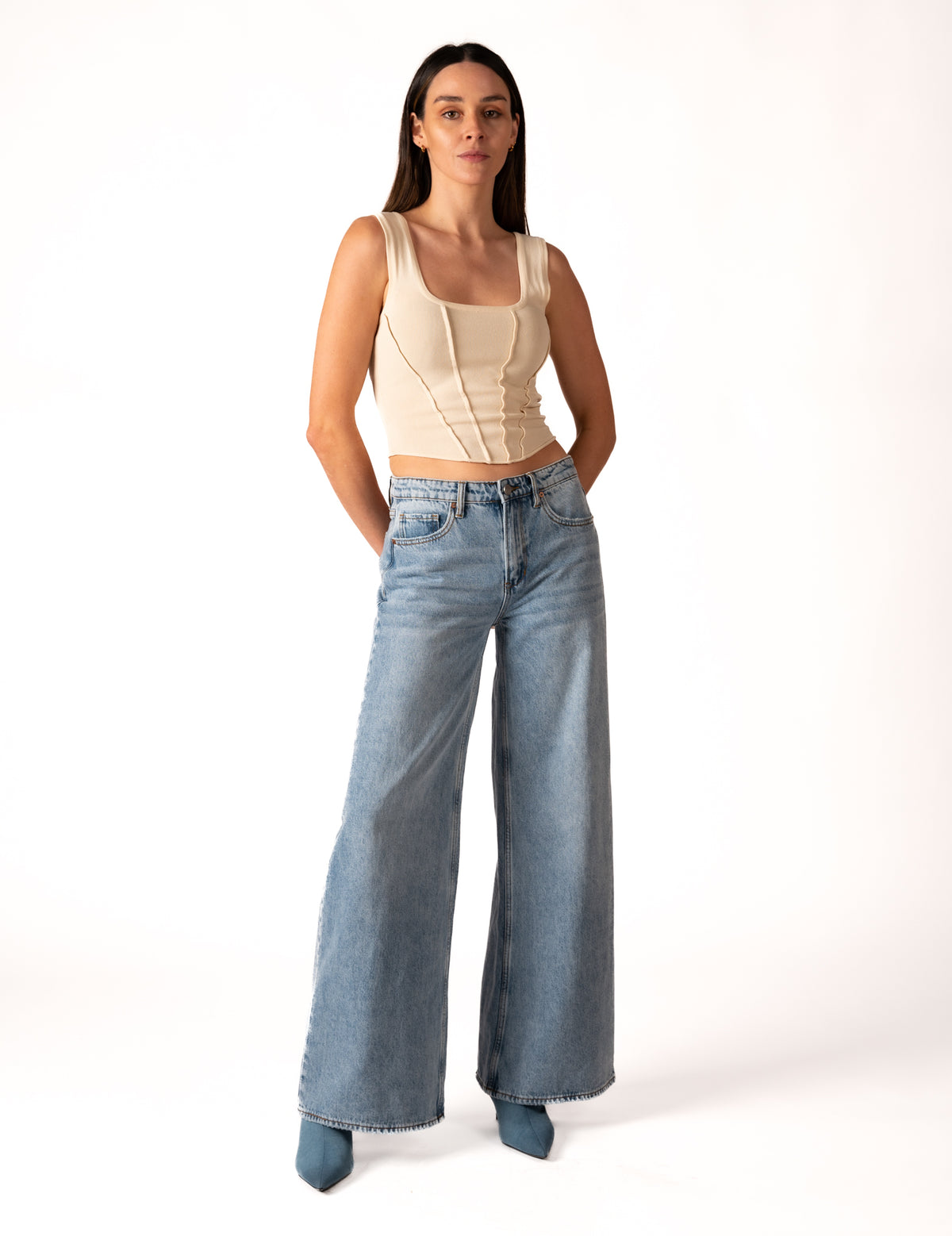 ボトムス Ziggy zaza line pants blue 1y twin stripe terry pant | blu – ZIGGY ZAZA