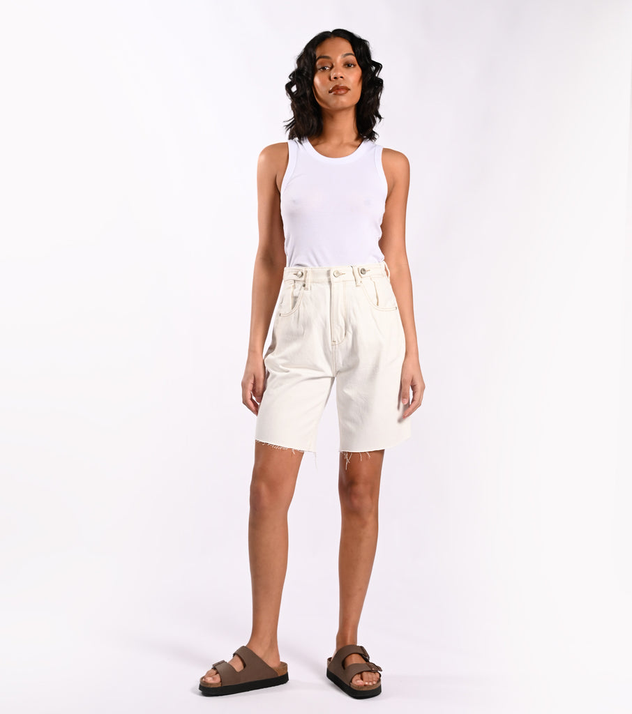HI & LOOSE LONG SHORT - COCONUT - Ziggy Denim