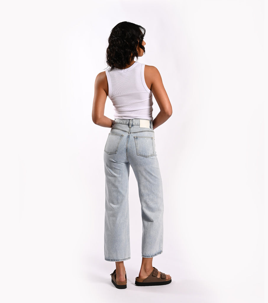 Hi Mum Wide Crop Jean - Bahama Blue - Ziggy Denim