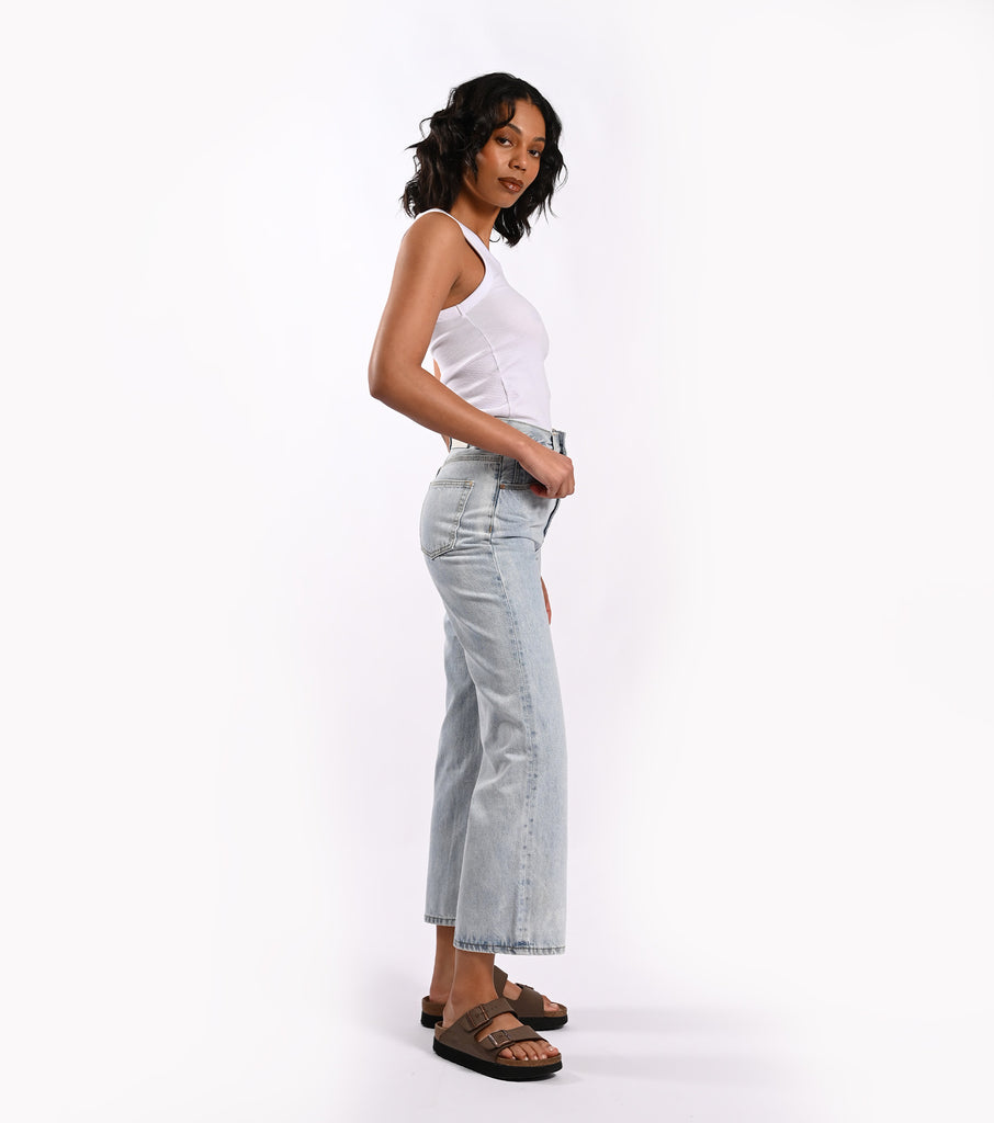 Hi Mum Wide Crop Jean - Bahama Blue - Ziggy Denim