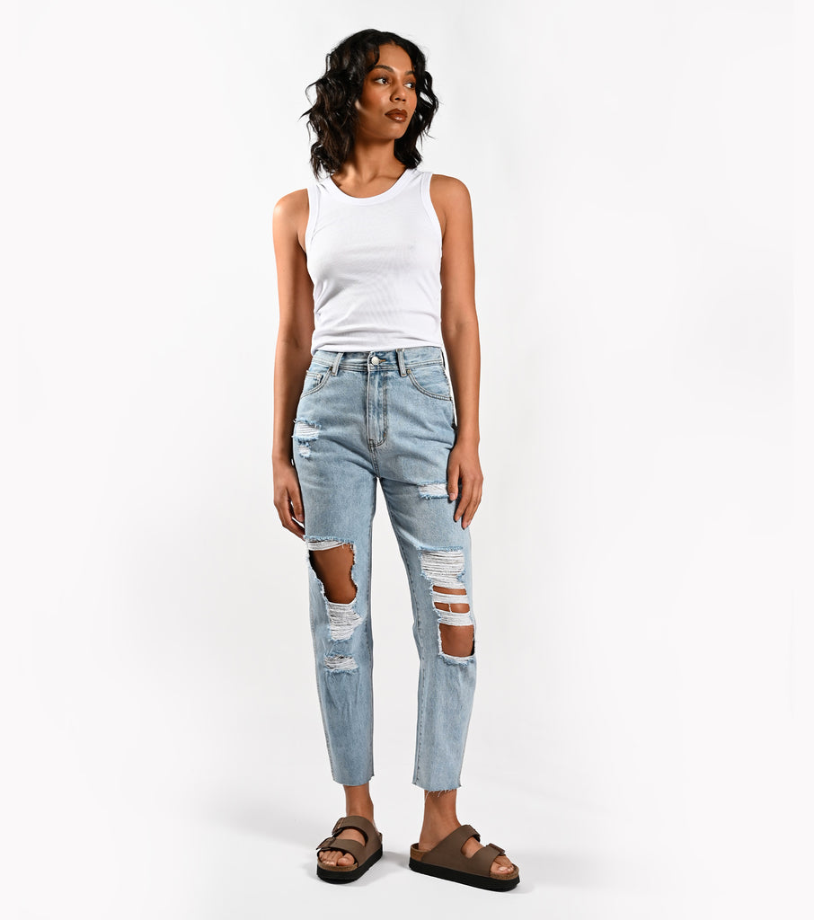 Meet My Mum Jean - Clear Water Blowout - Ziggy Denim