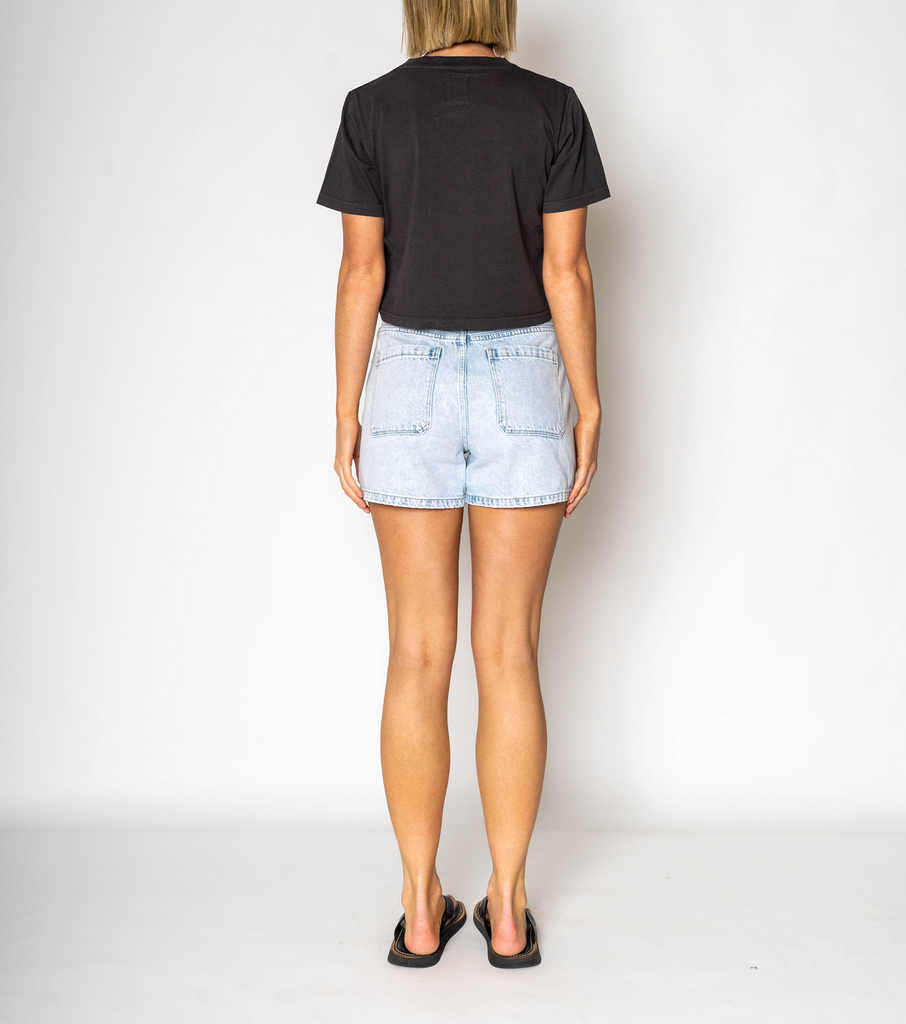 Crop Tee Flying Eagle - Vintage Black - Ziggy Denim